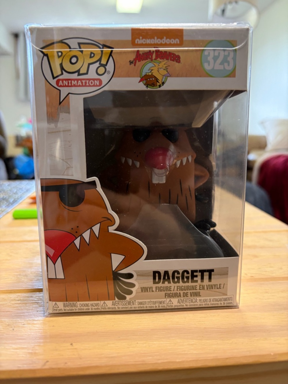 Nickelodeon Daggett Pop! Animation Vinyl Figure - Brown, Red Accent